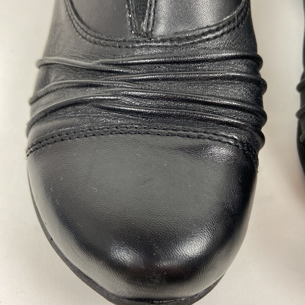 Naturalizer Jolton Black Leather Loafer Slip-on Low Heel Wedge Sz 7 - Picture 4 of 16